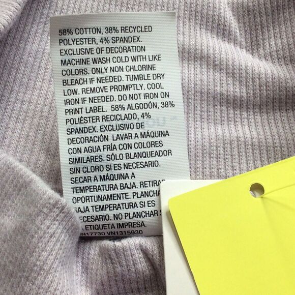 All In Motion French Terry Sweatshirt Sz XXL Lilac Cropped Mock Neck Thumb Holes - Picture 8 of 9